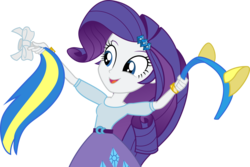 Size: 8425x5642 | Tagged: safe, artist:redpandapony, rarity, equestria girls, g4, .ai available, absurd resolution, bracelet, canterlot high, clothes, fake tail, female, open mouth, pony ears, school spirit, simple background, skirt, solo, transparent background, vector, wondercolts