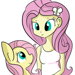 Size: 792x792 | Tagged: safe, artist:tjpones, fluttershy, human, equestria girls, g4, earring, human ponidox, piercing, square crossover