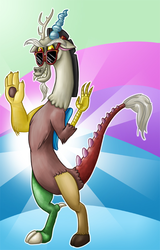 Size: 513x800 | Tagged: safe, artist:beffles, discord, g4, male, reaction image, solo, sunglasses, we got a badass over here