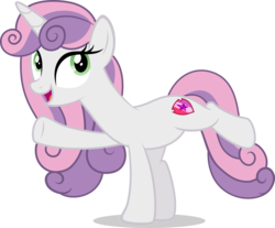 Size: 5500x4559 | Tagged: safe, artist:xebck, sweetie belle, crusaders of the lost mark, g4, absurd resolution, adult, cutie mark, female, hilarious in hindsight, older, open mouth, raised hoof, simple background, solo, the cmc's cutie marks, transparent background, vector
