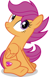 Size: 2552x4034 | Tagged: dead source, safe, artist:xebck, scootaloo, pegasus, pony, crusaders of the lost mark, g4, adult, cute, cutealoo, cutie mark, female, folded wings, high res, hilarious in hindsight, mare, older, older scootaloo, simple background, sitting, smiling, solo, the cmc's cutie marks, transparent background, vector, wings