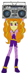 Size: 675x1715 | Tagged: safe, adagio dazzle, equestria girls, g4, 1000 hours in ms paint, boombox, boombox serenade, movie reference, ms paint, say anything, serenade, simple background, solo, transparent background, vector