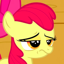 Size: 401x401 | Tagged: safe, screencap, apple bloom, g4, one bad apple, cropped, female, solo