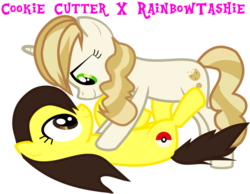 Size: 642x499 | Tagged: safe, sweet biscuit, oc, earth pony, pony, unicorn, g4, background pony, canon x oc, female, lesbian, mare, shipping, simple background, transparent background