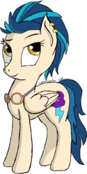 Size: 476x950 | Tagged: safe, artist:corpselucefer, indigo zap, pegasus, pony, equestria girls, g4, my little pony equestria girls: friendship games, earring, equestria girls ponified, female, piercing, ponified, solo