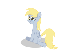 Size: 640x480 | Tagged: safe, artist:burnt-sprinkles, derpy hooves, pegasus, pony, g4, crying, female, mare, sad, sitting, solo