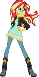 Size: 6000x11597 | Tagged: safe, artist:8-notes, sunset shimmer, equestria girls, g4, my little pony equestria girls: friendship games, .svg available, absurd resolution, clothes, female, leather jacket, ponyscape, pose, simple background, solo, transparent background, vector