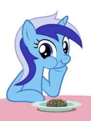 Size: 3000x4000 | Tagged: safe, artist:kmanalli, minuette, pony, unicorn, amending fences, g4, .svg available, background pony, cute, donut, eating, female, high res, minubetes, plate, scrunchy face, simple background, solo, table, transparent background, vector