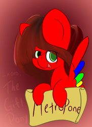 Size: 2260x3124 | Tagged: safe, artist:mintysketch, oc, oc only, oc:metro, high res, old banner, solo