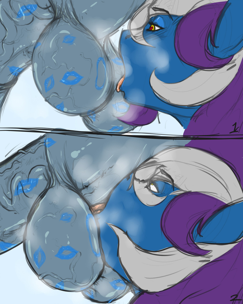 explicit, artist:infernalbeggar, soarin', oc, oc:violet skies, pony, g...