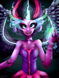 Size: 782x1024 | Tagged: safe, artist:iponylover, sci-twi, twilight sparkle, equestria girls, g4, my little pony equestria girls: friendship games, female, midnight sparkle, solo