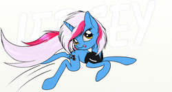 Size: 1280x693 | Tagged: safe, artist:arcuswind, oc, oc only, oc:jersey, pony, unicorn, solo