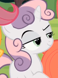 Size: 271x365 | Tagged: safe, screencap, apple bloom, scootaloo, sweetie belle, brotherhooves social, g4, lidded eyes