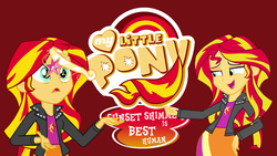 Size: 1920x1080 | Tagged: safe, artist:janswer, sunset shimmer, equestria girls, g4, best human, element of magic
