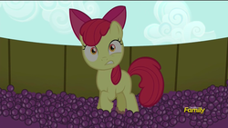 Size: 1920x1080 | Tagged: safe, screencap, apple bloom, earth pony, pony, brotherhooves social, g4, grape stomping, grapes, impending doom