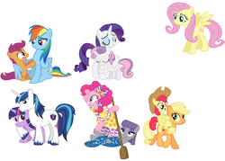 Size: 950x680 | Tagged: safe, artist:birthofthepheonix, artist:dm29, artist:incognito-i, artist:ponyhd, artist:porygon2z, artist:slb94, apple bloom, applejack, fluttershy, maud pie, pinkie pie, rainbow dash, rarity, scootaloo, shining armor, sweetie belle, twilight sparkle, earth pony, pegasus, pony, unicorn, g4, apple bloom riding applejack, applejack's hat, brother and sister, clothes, crying, cutie mark crusaders, dress, female, filly, foal, gala dress, hat, hilarious in hindsight, hug, lonely, mare, oar, ponies riding ponies, pumice maud, riding, sad, siblings, simple background, sisters, transparent background, vector