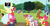 Size: 1076x551 | Tagged: safe, screencap, alula, apple bloom, big macintosh, bon bon, cherry cola, cherry fizzy, cloud kicker, lyra heartstrings, meadow song, pluto, scootaloo, sweetie belle, sweetie drops, earth pony, pony, brotherhooves social, g4, my little pony: friendship is magic, background pony, bloomers, clothes, crossdressing, cutie mark crusaders, discovery family logo, dress, makeup, male, orchard blossom, stallion, trap, when you see it, wig