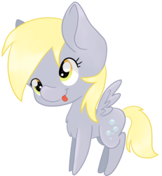 Size: 2516x2718 | Tagged: safe, artist:cutepencilcase, derpy hooves, pegasus, pony, g4, cute, derpabetes, female, high res, mare, pointy ponies, simple background, solo, spread wings, tongue out, transparent background