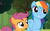 Size: 1013x636 | Tagged: safe, screencap, rainbow dash, scootaloo, pegasus, pony, brotherhooves social, g4, my little pony: friendship is magic, cute, dashabetes, female, filly, mare, smiling