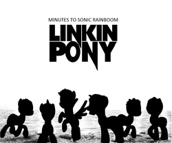 Size: 1118x930 | Tagged: safe, artist:koscielny, album cover, linkin park, male, ponified, ponified album cover, rule 85