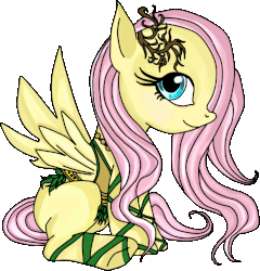 Size: 724x755 | Tagged: safe, artist:elisabethianna, fluttershy, pegasus, pony, g4, clothes, cute, druid, fantasy class, female, flutterdruid, gif, looking at you, necklace, non-animated gif, simple background, sitting, smiling, solo, transparent background