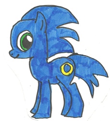 Size: 1024x1121 | Tagged: safe, artist:sonicanderikfan, pony, male, ponified, solo, sonic the hedgehog, sonic the hedgehog (series), traditional art