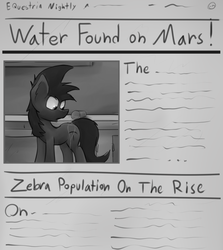 Size: 1280x1432 | Tagged: safe, artist:marsminer, oc, oc only, oc:mars miner, newspaper, pun, water on mars