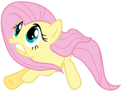 Size: 5000x3750 | Tagged: safe, artist:reginault, fluttershy, pony, a bird in the hoof, g4, female, running, simple background, solo, transparent background, vector
