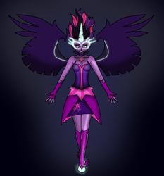 Size: 700x750 | Tagged: safe, artist:theotakugamingbrony, sci-twi, twilight sparkle, equestria girls, g4, my little pony equestria girls: friendship games, freeza, midnight sparkle