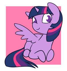 Size: 1280x1375 | Tagged: safe, artist:estrill, twilight sparkle, alicorn, pony, g4, female, looking at you, mare, solo, spread wings, twilight sparkle (alicorn)