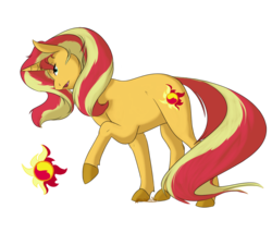 Size: 1000x900 | Tagged: safe, artist:kourabiedes, sunset shimmer, pony, unicorn, g4, female, simple background, solo, transparent background