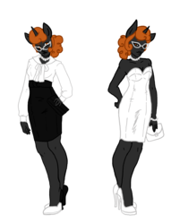 Size: 2024x2653 | Tagged: safe, artist:crazy-peach-adopt, oc, oc only, oc:graphia, anthro, ambiguous facial structure, clothes, dress, glasses, high heels, high res