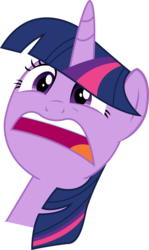 Size: 882x1477 | Tagged: safe, artist:sketchmcreations, twilight sparkle, alicorn, pony, g4, the one where pinkie pie knows, bust, female, mare, open mouth, shocked, simple background, solo, transparent background, twilight sparkle (alicorn), vector