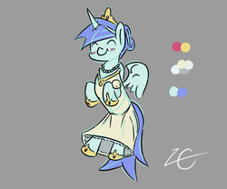 Size: 900x750 | Tagged: safe, artist:liracrown, rainbow dash, g4, clothes, costume, crown, dress, happy, princess, shoes, sketch