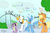 Size: 1024x683 | Tagged: safe, artist:lynchristina, applejack, prince blueblood, rarity, spike, trixie, pony, unicorn, g4, female, harvard university, legally blonde, mare, parody