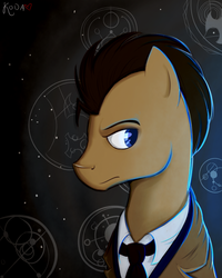 Size: 800x1000 | Tagged: safe, artist:kodabomb, doctor whooves, time turner, pony, g4, male, solo, stallion