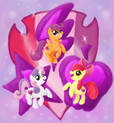 Size: 1024x1105 | Tagged: safe, artist:arceusfish, apple bloom, scootaloo, sweetie belle, crusaders of the lost mark, g4, cutie mark, cutie mark crusaders, the cmc's cutie marks