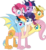 Size: 500x543 | Tagged: safe, applejack, fluttershy, pinkie pie, rainbow dash, rarity, twilight sparkle, ask hydra mane 6, g4, mane six, mane six hydra, tumblr