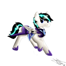 Size: 2700x2700 | Tagged: safe, artist:lightningdasher, oc, oc only, oc:lightning dasher, pegasus, pony, armor, guard, high res, night guard, simple background, soldier, solo, sword, transparent background