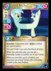 Size: 358x500 | Tagged: safe, enterplay, bon bon, lyra heartstrings, sweetie drops, do princesses dream of magic sheep, g4, high magic, my little pony collectible card game, ccg, fusion, lyrabon (fusion), pushmi-pullyu, shipping fuel