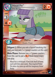 Size: 358x500 | Tagged: safe, enterplay, maud pie, g4, high magic, my little pony collectible card game, bedroom eyes, ccg, female, prone, solo