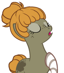 Size: 652x747 | Tagged: safe, artist:magicalgirlfriends, oc, oc only, oc:pumpkin spice, clothes, eyes closed, freckles, socks