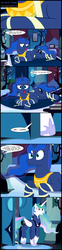 Size: 2289x9234 | Tagged: safe, artist:toxic-mario, princess celestia, princess luna, g4, castle, clothes, comic, costume, nightmare night, that was fast, torn clothes