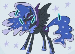 Size: 918x666 | Tagged: safe, nightmare moon, g4, my little pony: friendship is magic, scare master, female, majestic as fuck, nightmare mlem, solo, tongue out