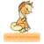 Size: 500x500 | Tagged: safe, artist:selective-yellow, applejack, earth pony, pony, g4, applejack's hat, cowboy hat, eyes closed, female, hat, mare, ponypeptalk, simple background, sitting, solo, stetson, white background