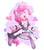 Size: 1280x1451 | Tagged: safe, artist:mlpanon, pinkie pie, earth pony, pony, g4, bow, bowtie, clothes, dress, eyes closed, female, maid, mare, open mouth, simple background, solo, white background