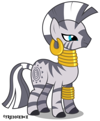 Size: 2481x3000 | Tagged: safe, artist:brony-works, zecora, zebra, g4, earring, female, high res, piercing, solo