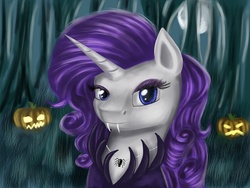 Size: 1600x1200 | Tagged: safe, artist:studentlaure, rarity, vampire, g4, female, halloween, nightmare night, solo