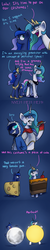 Size: 1200x6000 | Tagged: safe, artist:anticular, princess celestia, princess luna, alicorn, pony, ask sunshine and moonbeams, g4, cake, cheese, clothes, comic, costume, duo, duo female, female, food, halloween, mare, papyrus (undertale), pun, sans (undertale), undertale