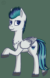 Size: 228x353 | Tagged: safe, artist:corpselucefer, pegasus, pony, folded wings, male, solo, stallion